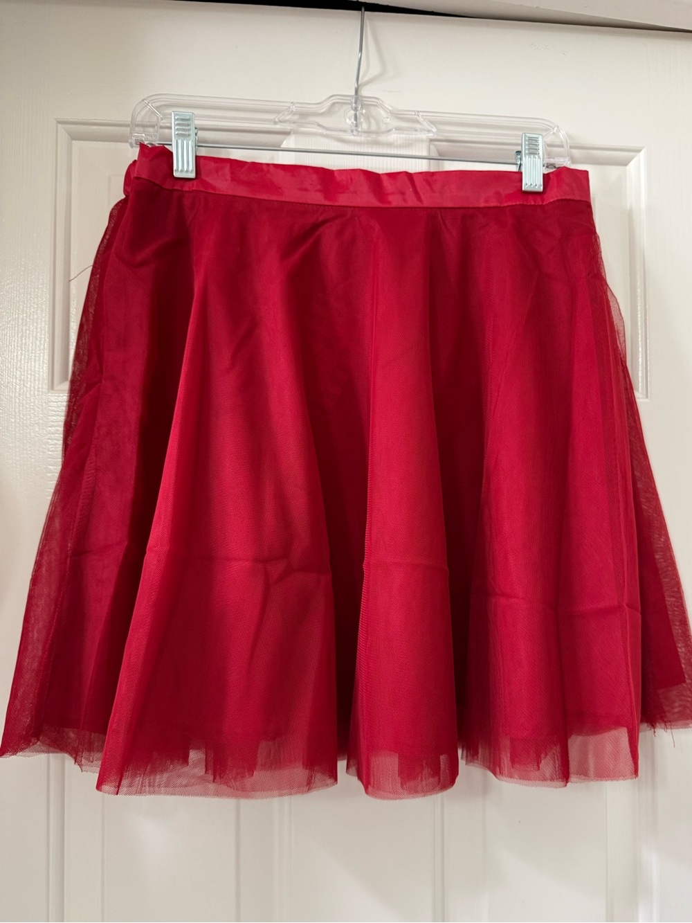 Wine Red Tulle A-Line Skirt *NWT